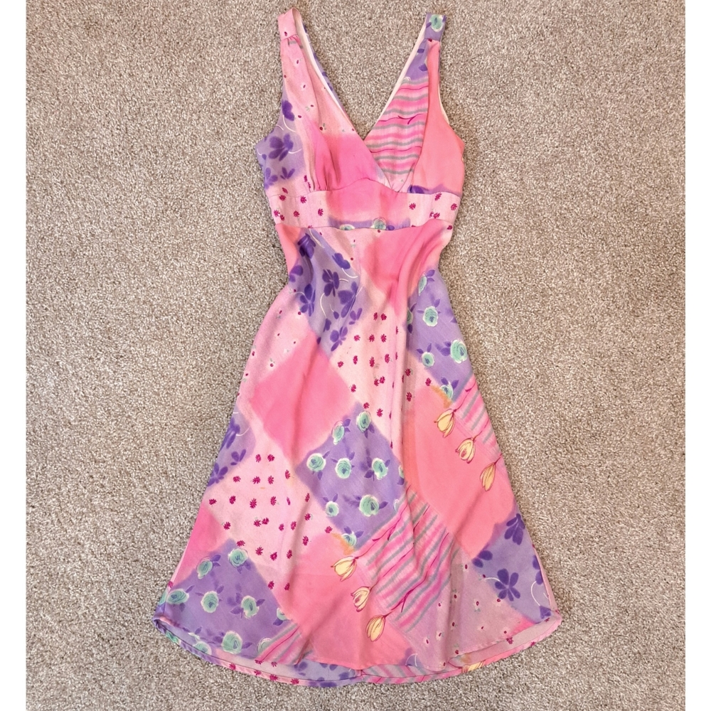 Jonathan Martin Pink and Purple Strapless Fairycore dress
